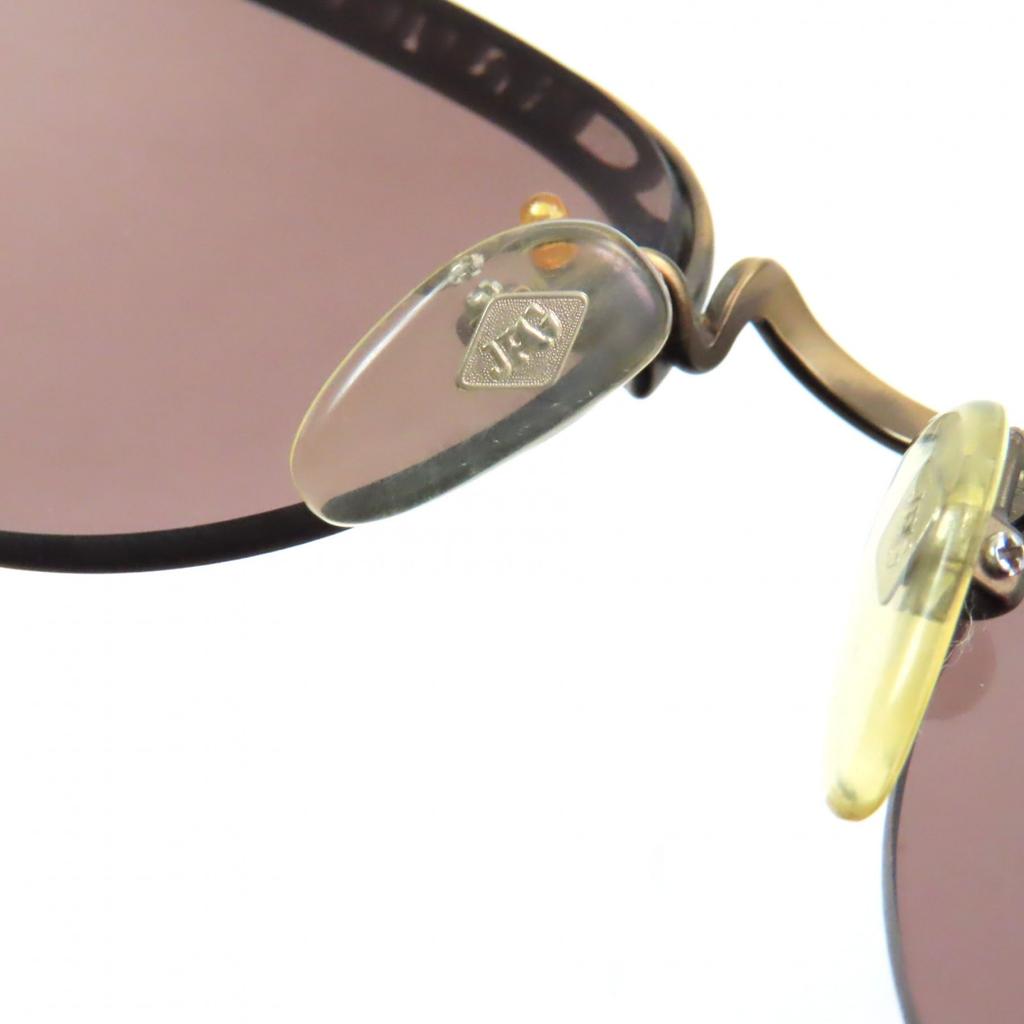 Very Good JEAN-PAUL GAULTIER sunglasses Old logo engraved half rim gold mens 56-3175 Used