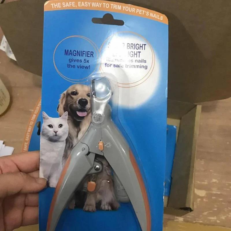 Professional Pet Nail Clipper with LED Light Dog Cat Groomin Tool Scissors Nail Toe Claw Scissors Trimmer Animal Pet Supplies