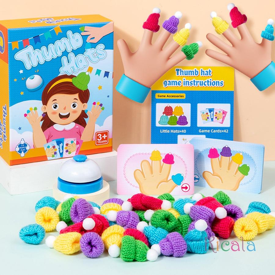 Culori Capace de Degete pentru Copii Potrivire Jocuri Montessori Mâna Stângă și Dreaptă Antrenament Gândire Cognitivă Jucării Educaționale Cadouri