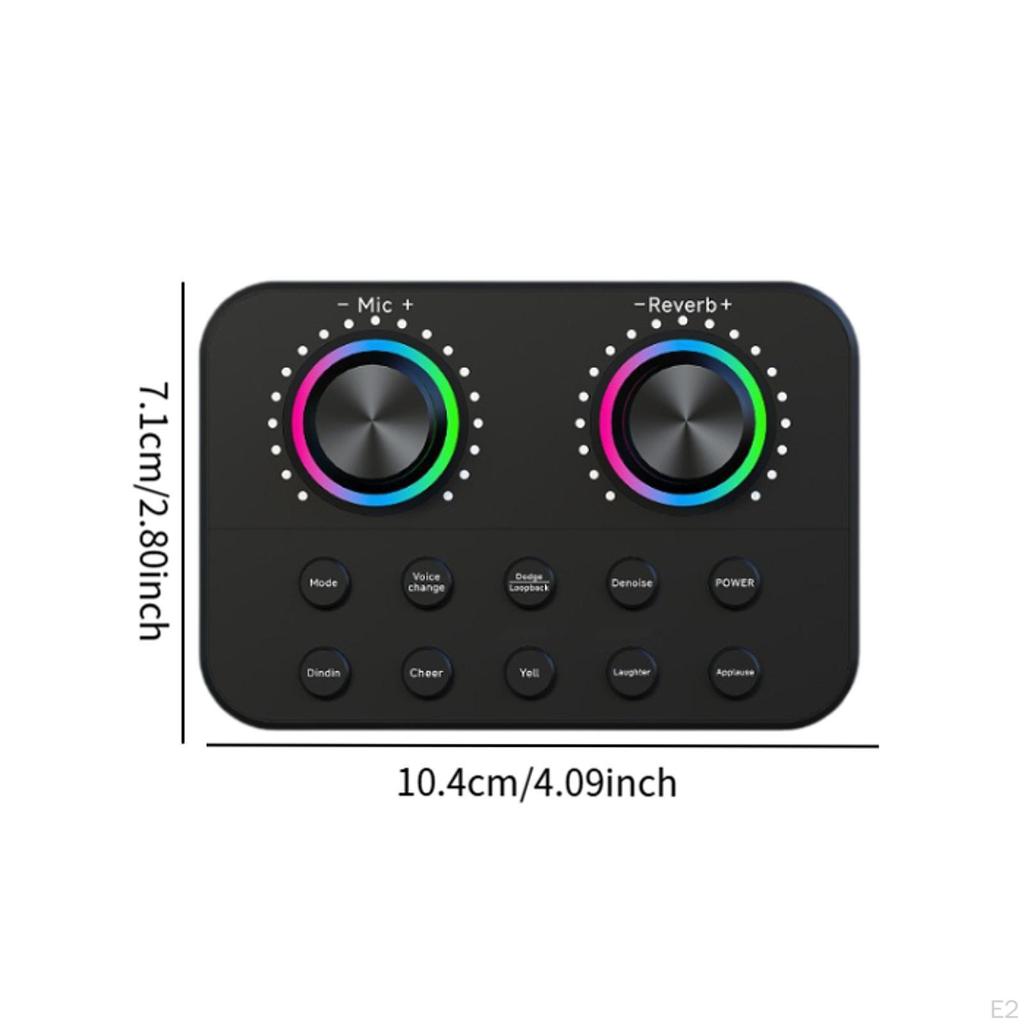 Sound Card Voice Changer Multifunctional Portable Sturdy Professional Mixer for Chat
