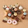 5pcs Cute Cofffee Cup Charms Cake Chocolate Doughnut Pendants for Making Earrings Necklace DIY Jewelry Accessories Supplies