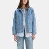 Levis Solid Color Multi-Pocket Straight Cut Single Button Long Sleeve Denim Jacket Men jackets Light-Blue A6190-0001