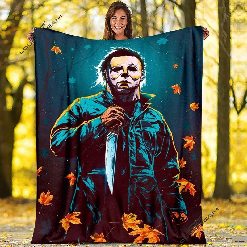 

Хеллоуїн, фільм жахів, ковдра, ковдри, ковдри, ковдри для ліжок, дорослих і дітей, прикраса спальні, вітальні 75x90cm