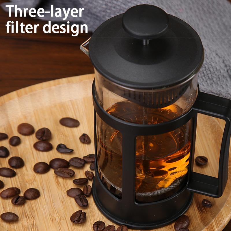 Stainless Steel Filter Home Pour-Over Coffee/Tea Heat-Resistant Glass Maker With Gift Box
