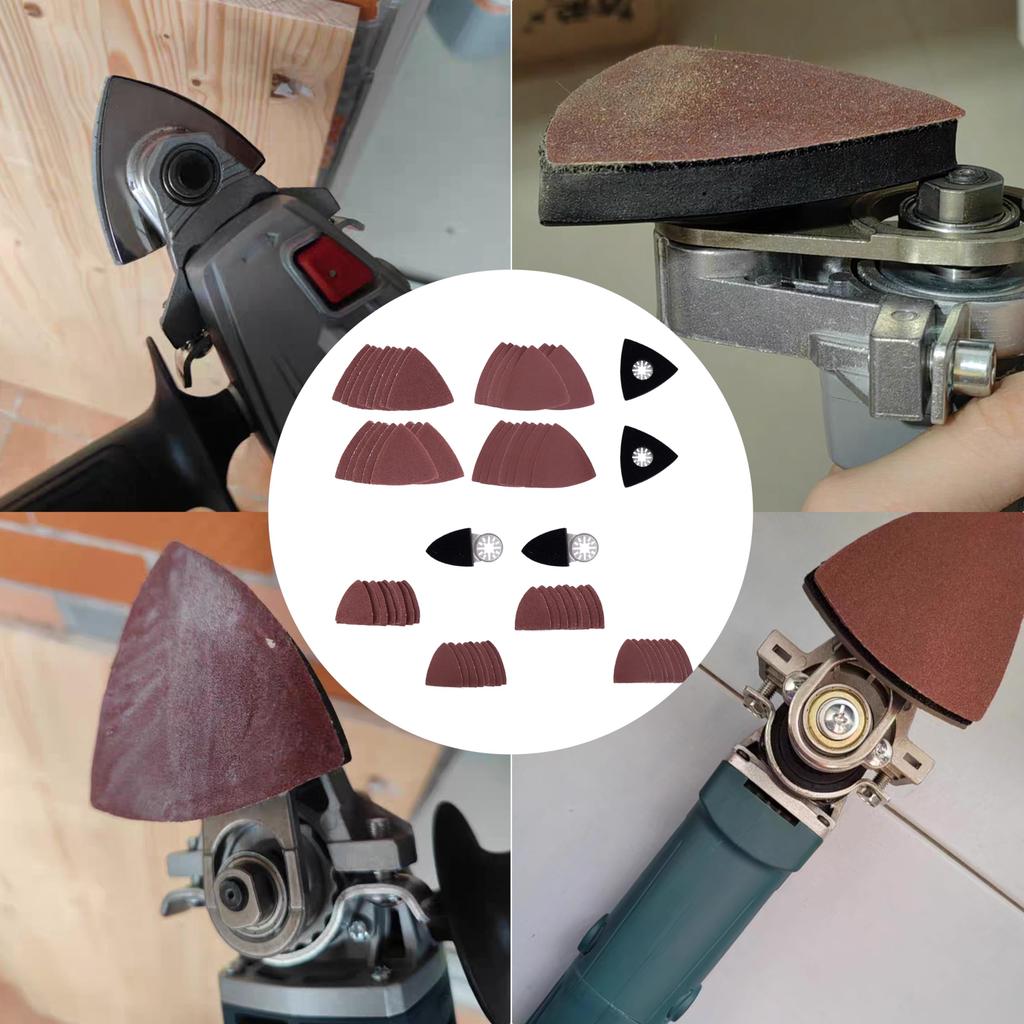 Replacement Sandpaper Blade Compatible with and HFS(R) 68-Piece Multi-Tool Set, Multi-Tools, Wood, Metal, Grinding, Polishing, DIY, 40/80/180/240mm