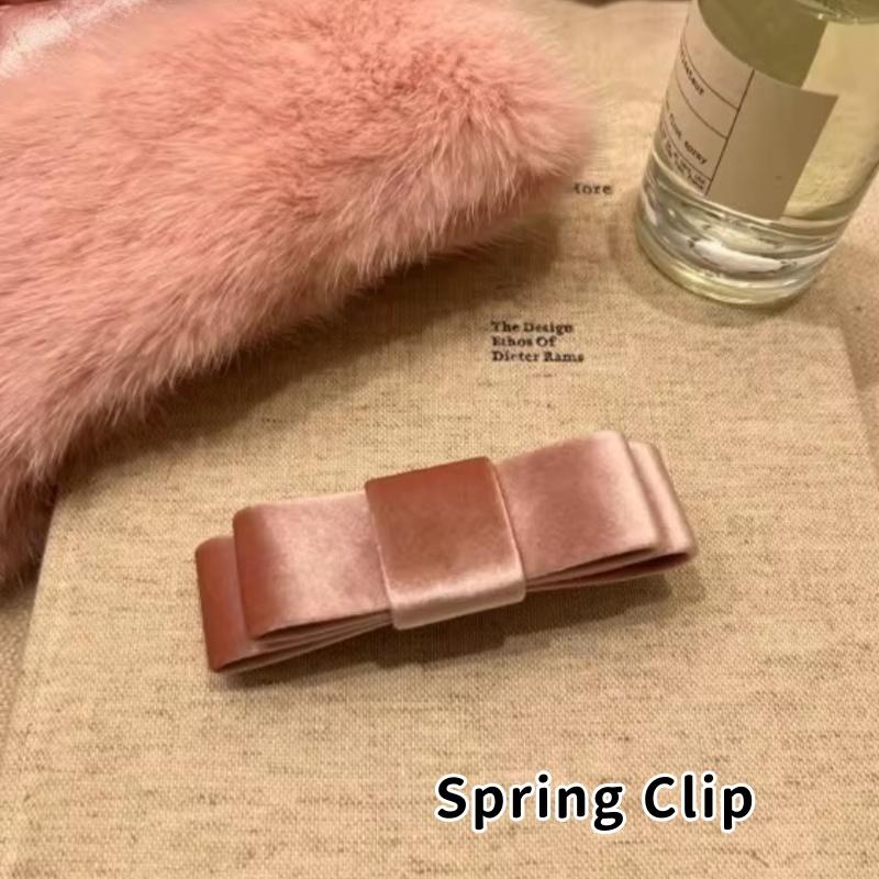 Korean Double-Sided Velvet Bow Banana Clip Women'S Autumn And Winter Temperament Elegant Ponytail Vertical Clip Hair Accessories