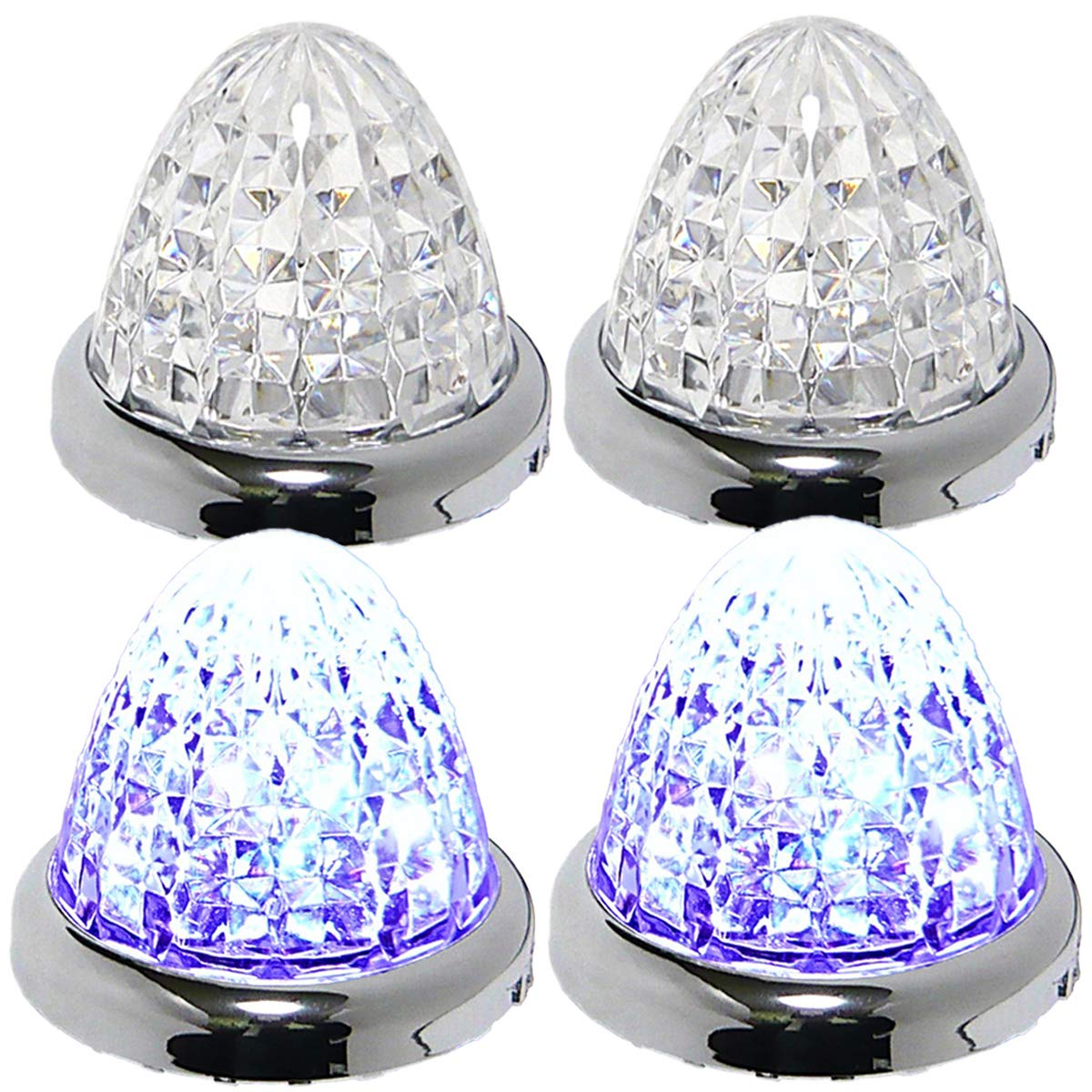 

Customize 24V Truck LED Marker Lamp Side Marker 8 Sides Crystal Cut 16 LED фиолетовый