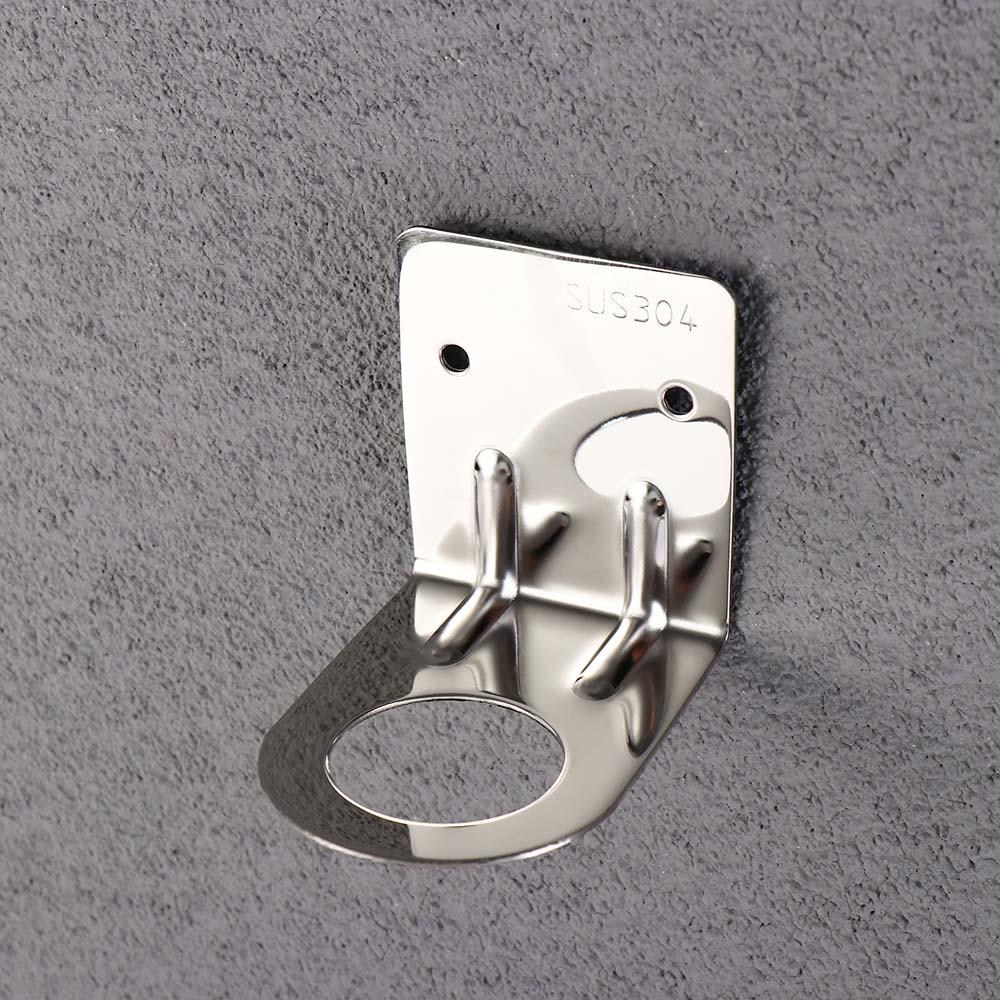 Shelves Stainless Steel Wall Mounted Bottle Holder Shower Rack Matel Hook Shampoo Organizer