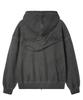 Openyard(Oy) Washed Script Hoodie Zip Up - Charcoal
