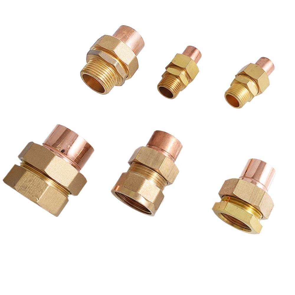 1/4"-3" BSP Male Female x 8-76mm Weld Scoket End Feed Solder Brass & Copper Union Pipe Fitting Coupler Air-conditioning