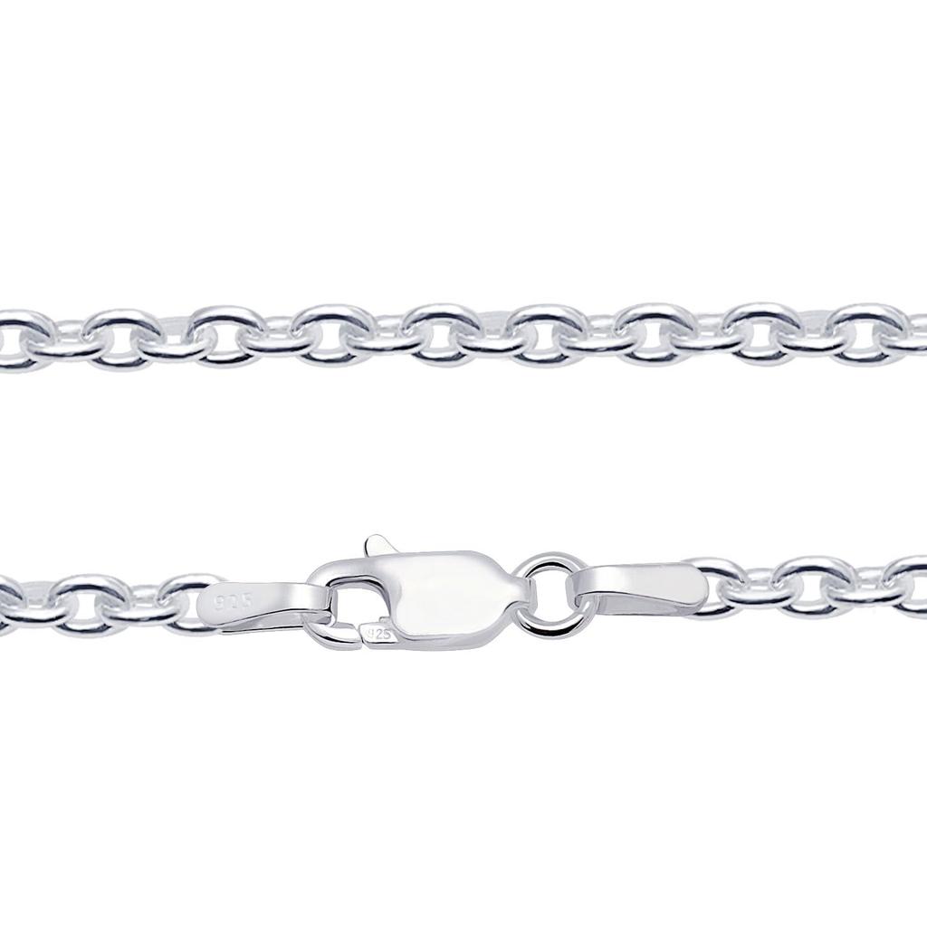 Azuki Chain Silver 45cm [Sears] Necklace, 925, 2.8mm Width,