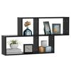 Wall Shelf Black 100 X 18 X 53 Cm Particleboard