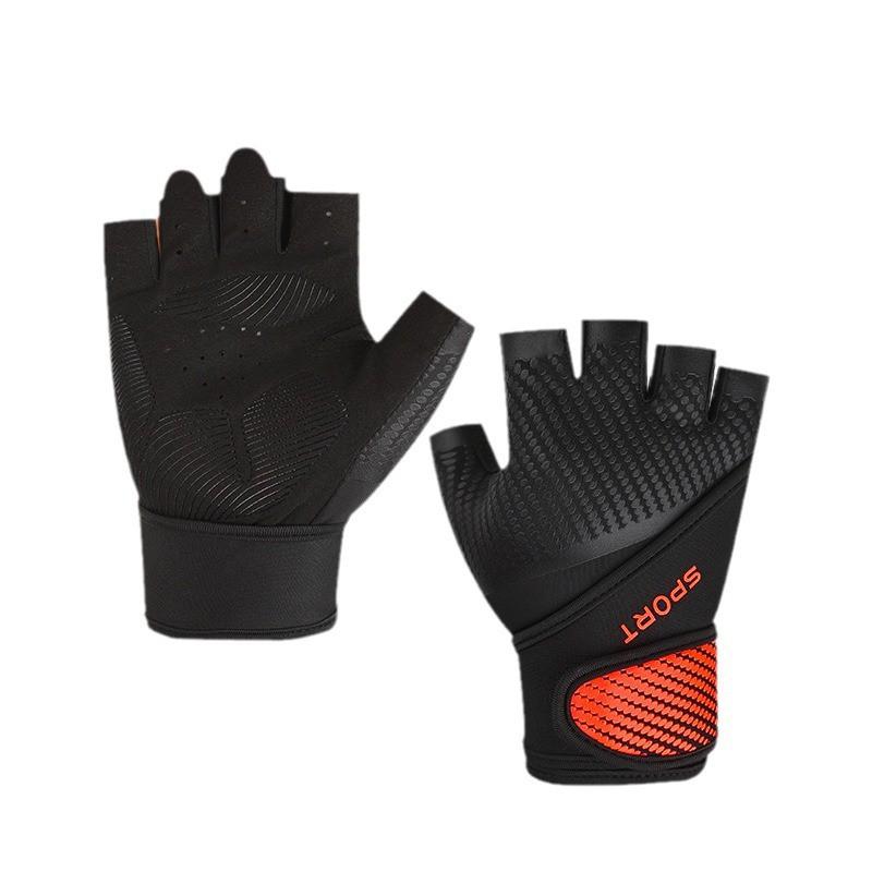 Unisex Half-Finger Workout Gloves Weightlifting Dumbbell Pull-Up Bar Cycling Anti-Slip Grip Support Use