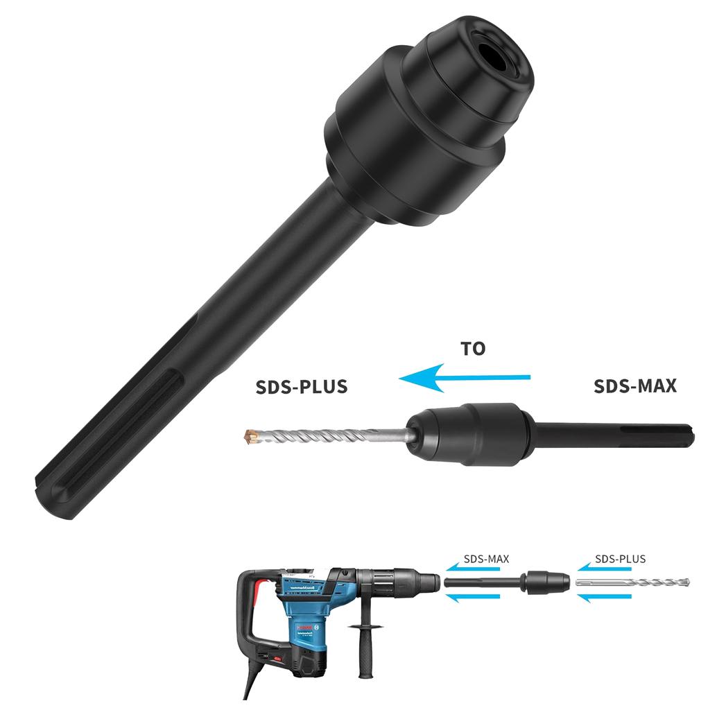SDS Max zu SDS Plus Bohrfutter-Adapter Bohrfutter-Adapter Konverter, Bohrer Bohrfutter Bohrer Konverter Schaft Schnellwerkzeug für Bauwesen