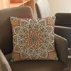 Purple Mandala Flower Pattern Cushion Cover Indian Thailand Buddism Home Decorative Throw Pillow Cover Cotton Linen Pillow Case