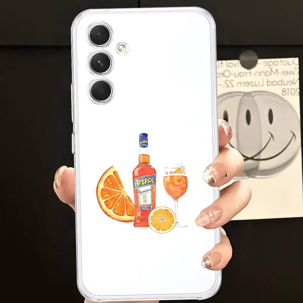 New Hot Fashion Spritzs Aperols HD Clear Transparent Phone Case For Samsung Galaxy A52,A12,A51,S24,S23,S22ULTRA,S21 Edge,S20LITE