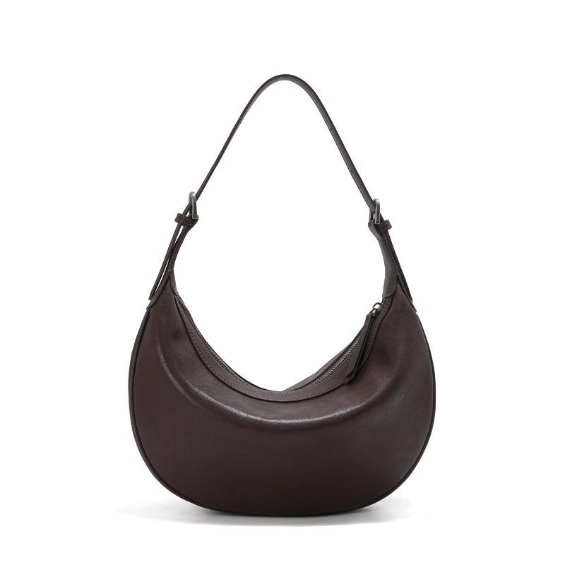 2026 Hobo Baotou Cowhide Large-capacity Crescent Shoulder Bag Women's Genuine Leather High-end Niche Underarm