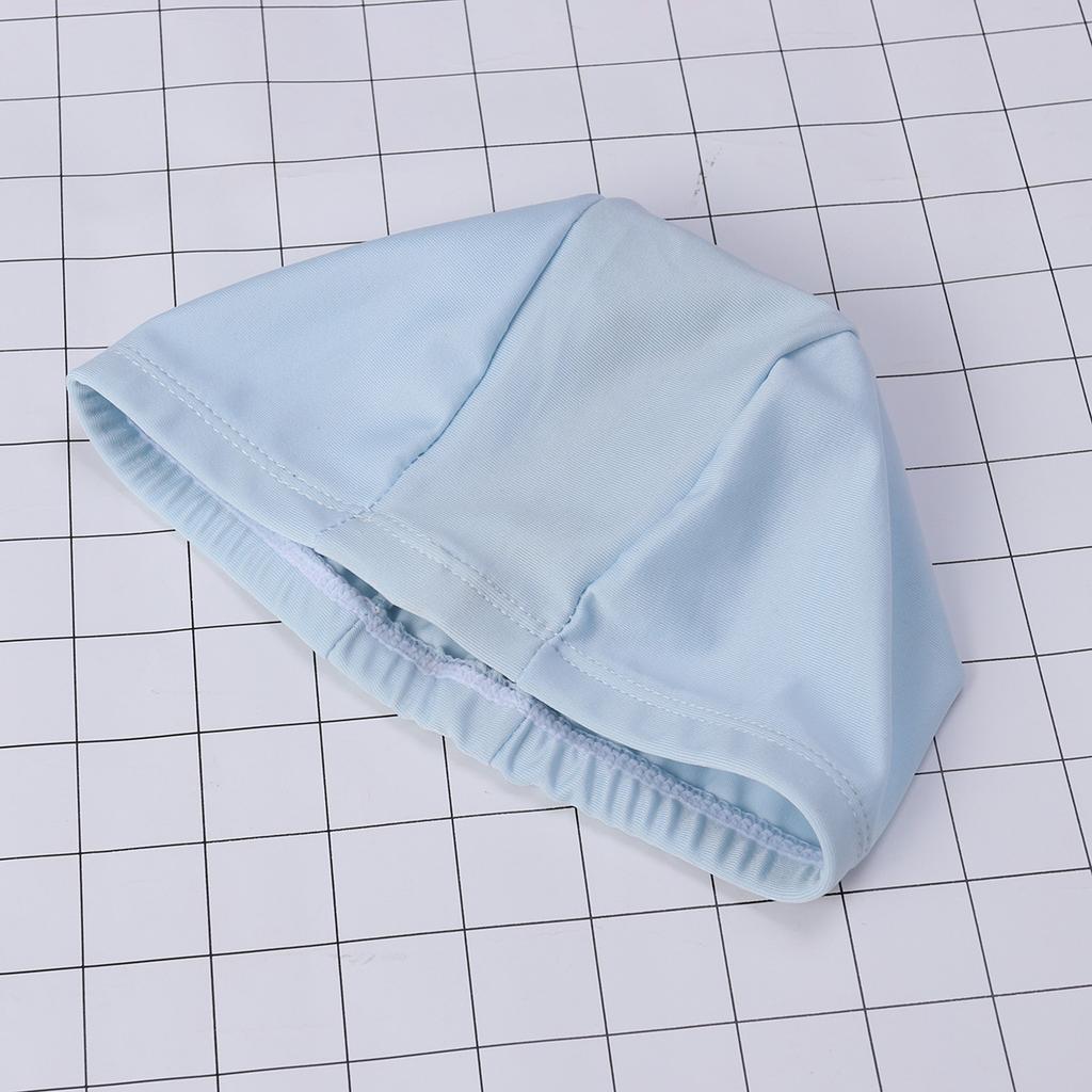 Swimming Cap Nylon Spandex Fabric Swim Cap Shower Bathing Hat for Men Water Pool Sports Supplies ( Sky- blue )