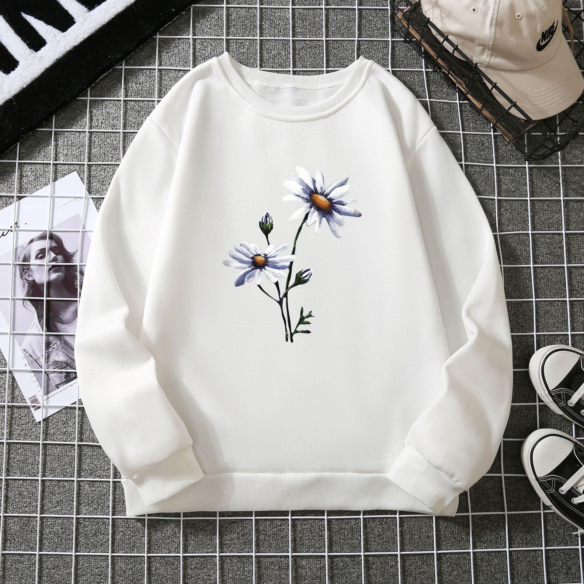 2026 new women s crew neck pullover sweater large size casual long-sleeved sweater bottoming sweater shopee S белый