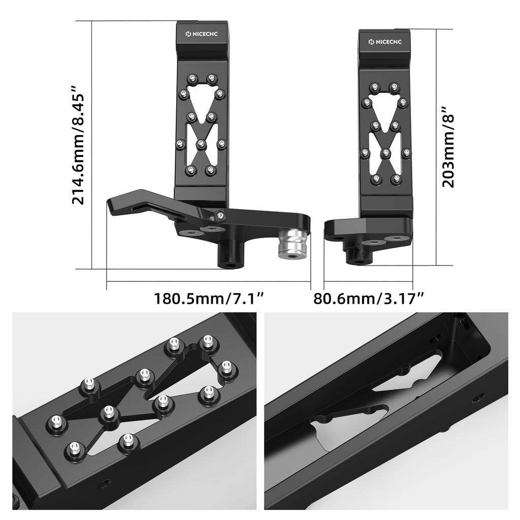 Quad Footrest Foot Pegs Stand For Yamaha Raptor 700 Raptor 700R 2013-2023 SE Aluminum Alloy ATV Foot Protector