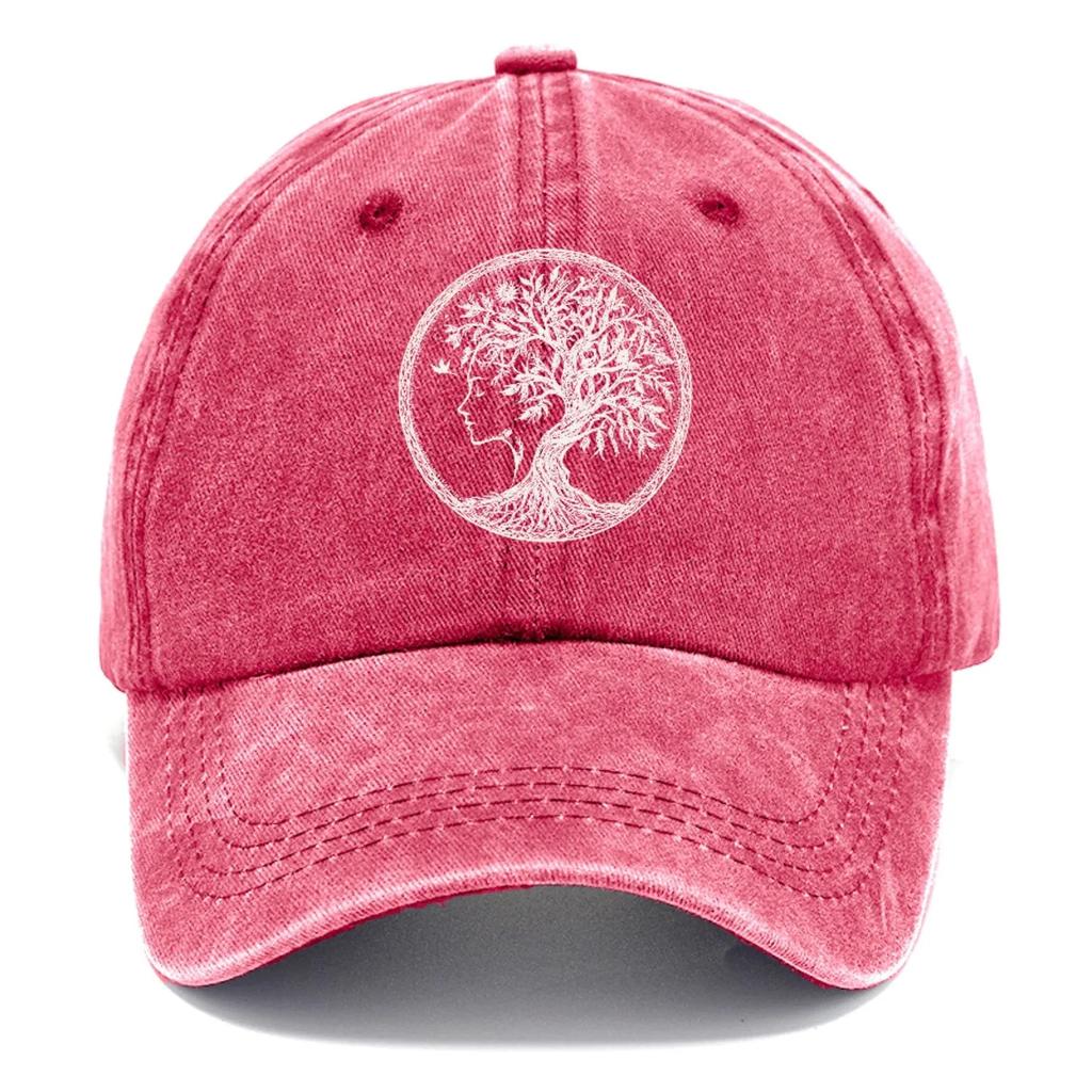 New Hat Printed Logo Muse Tree Fashionable Washed Old Cap Men's Shade Baseball Cap