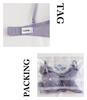 Laulea Akoakoa Smoky Purple D85 Bra and Panty Lace Lingerie Women's Set,