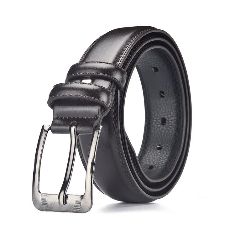 Pin Buckle Belt Casual Blue Pu Men'S Belt Belt Belt Men'S High Sense