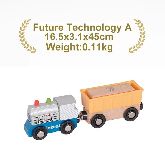 1pcs Magnetic Train Toys Wooden Train Locomotive Car Truck Railway Accessories Fit for Wooden Tracks Toys for Kids Gifts