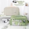 Large Capacity Pencil Case Solid Color Cosmetic Bag Durable Pen Bag Organizer  Boys Girls
