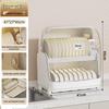 Kitchen Bowl & Chopstick Storage Rack with Lid for Tableware and Dish Draining