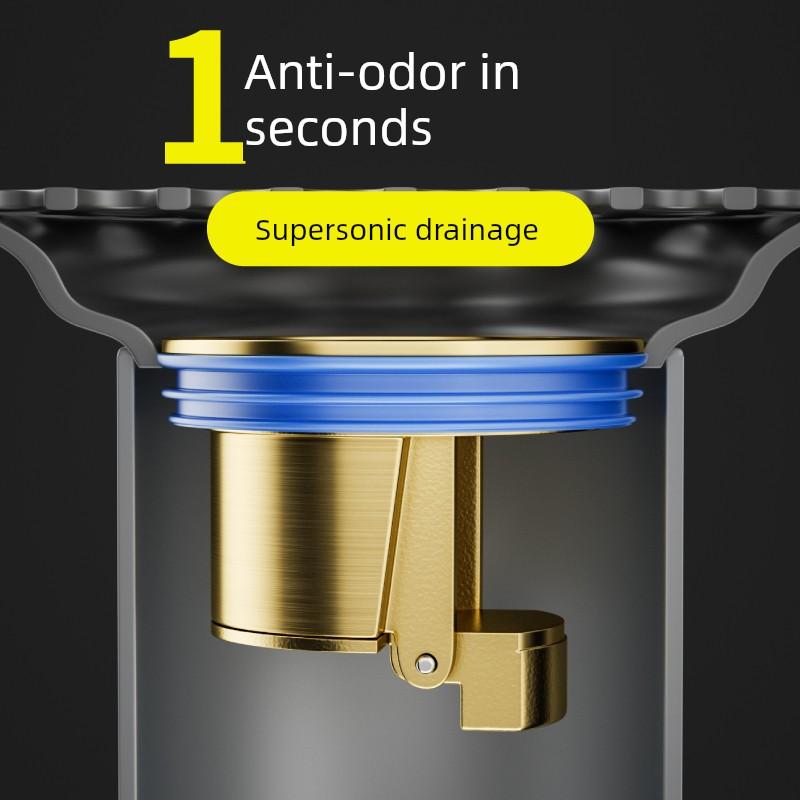 Anti-Odor Floor Drain Core for Bathroom and Toilet, Anti-Backflow Odor Prevention Device, Universal Insect-Proof and Odor-Proof Full Copper Inner Core