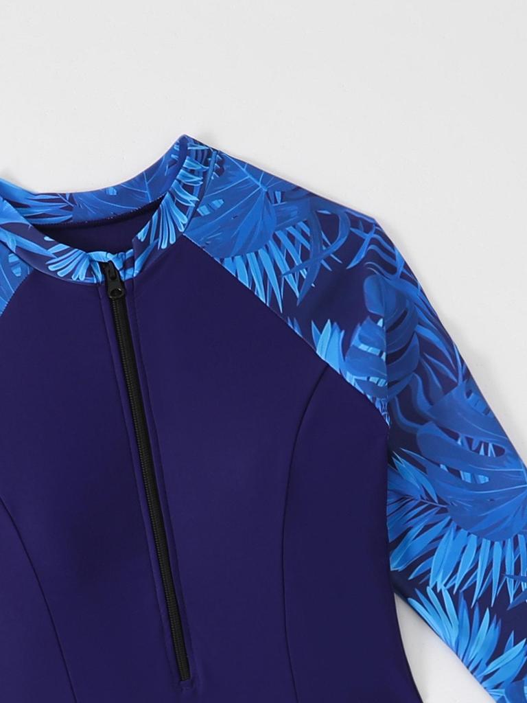 2026 New Sun-Protective Zipper Swimwear: Long Sleeve Two-Piece Swimsuit with Long Pants, Middle Eastern Conservative Style