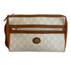 Clutch Bag Pouch Old Gucci GG Plus PVC Coated Canvas Business Bag White PVC Coated Canvas Women Used