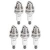 5PCS White Spark Plugs for BM6A BPMR7A RCJ6Y RCJ7Y WSR5F 33cc-49cc Trimmer Blower Trimmer