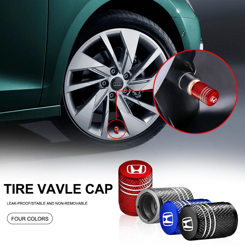 4PC Car Wheel Tire Valve Cap Tyre Stem Protect Cover Accessories For Honda TYPER Civic XR-V HR-V Accord Odyssey Accessories GI1
