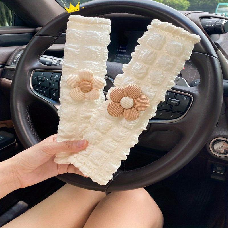 Shoulder Protector for Car Seat Belts By Four Seasons Adorable Floral Design for Safety And