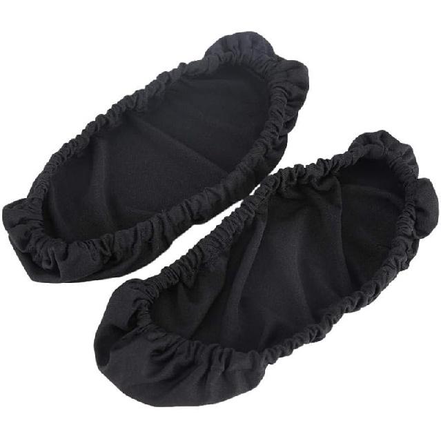 1 Pair Knitted Elastic Fabric Chair Armrest Covers Office Wheelchair Arm Rest Pad Elbows Forearms Pressure Relief Slipcover (Black)