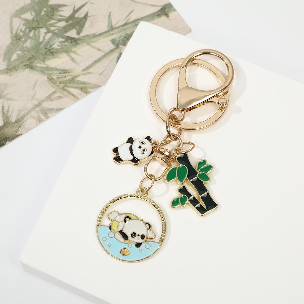 Panda Alloy Keychain Pendant Charm - Gift for Friends & Classmates, Bag Decoration