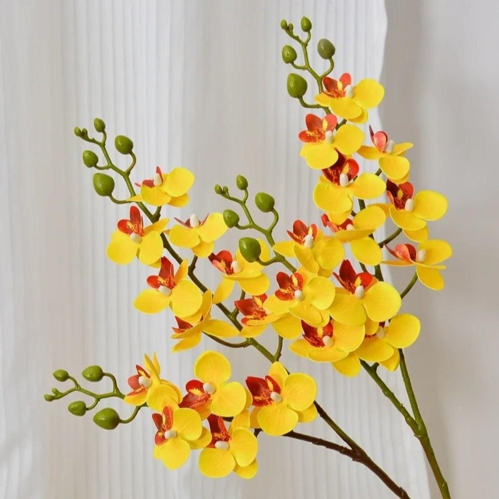 12 Heads Artificial Phalaenopsis Flower Single Branch Moth Orchid Simulation Butterfly Orchid DIY Flower Arrangement