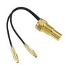 ZMFJH 40~120℃ 52MM Water Temperature Gauge with RED Yellow Backlight Retro Classical Water Temp Meter for Boat Car Waterproof