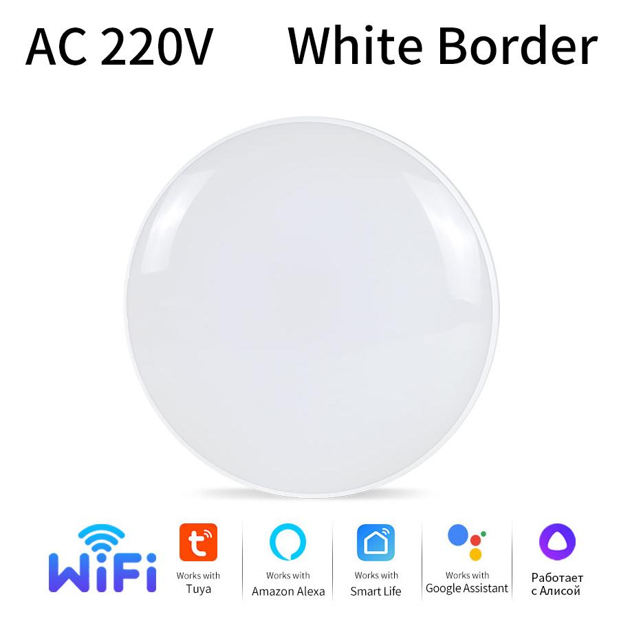 

Tuya WiFi BLE Потолочный светильник 220В 85-265В 24Вт Внутренний круглый светодиодный потолочный светильник Приложение Smart Life Alexa Google Assistant Голосовое управление