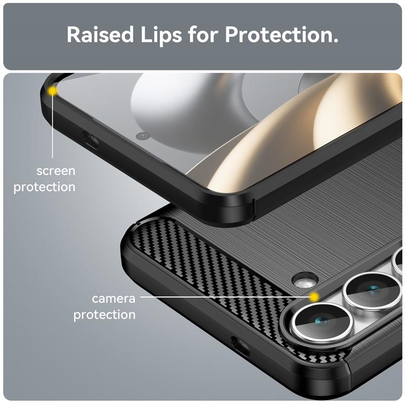 For Samsung Galaxy S25 FE Case Samsung Galaxy S25 FE Cover Shockproof Anti-Slip Brushed TPU Protective Back Cover Samsung S25 FE