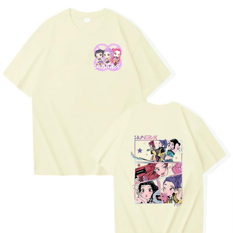 16 Colors Movie KPop Demon Hunters Rumi Mira Zoey Graphic Tshirts Men Women Korean Fashion Trend Streetwear Unisex Casual T-shirt