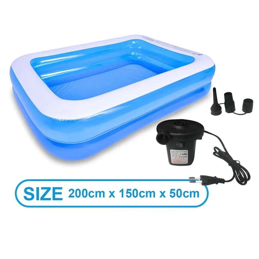Large Pool For Adults Family 2/2.6/3M Inflatable Swimming Pool Detachable Above Ground Rectangular PVC Outdoor Water Games Toy