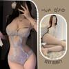 Hollow Skinny Underwear Sexy Siamese Temptation Strap Perspective Lace Free Purple Flirting Underwear