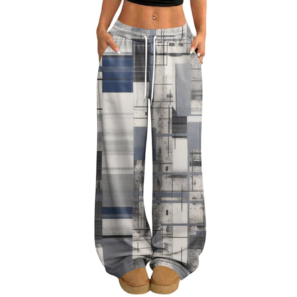 Damen Lässige und Modische Elastische Taille Weite Hose