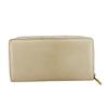 GUCCI 496317 Zip Around Logo print leather Purse white leather Used