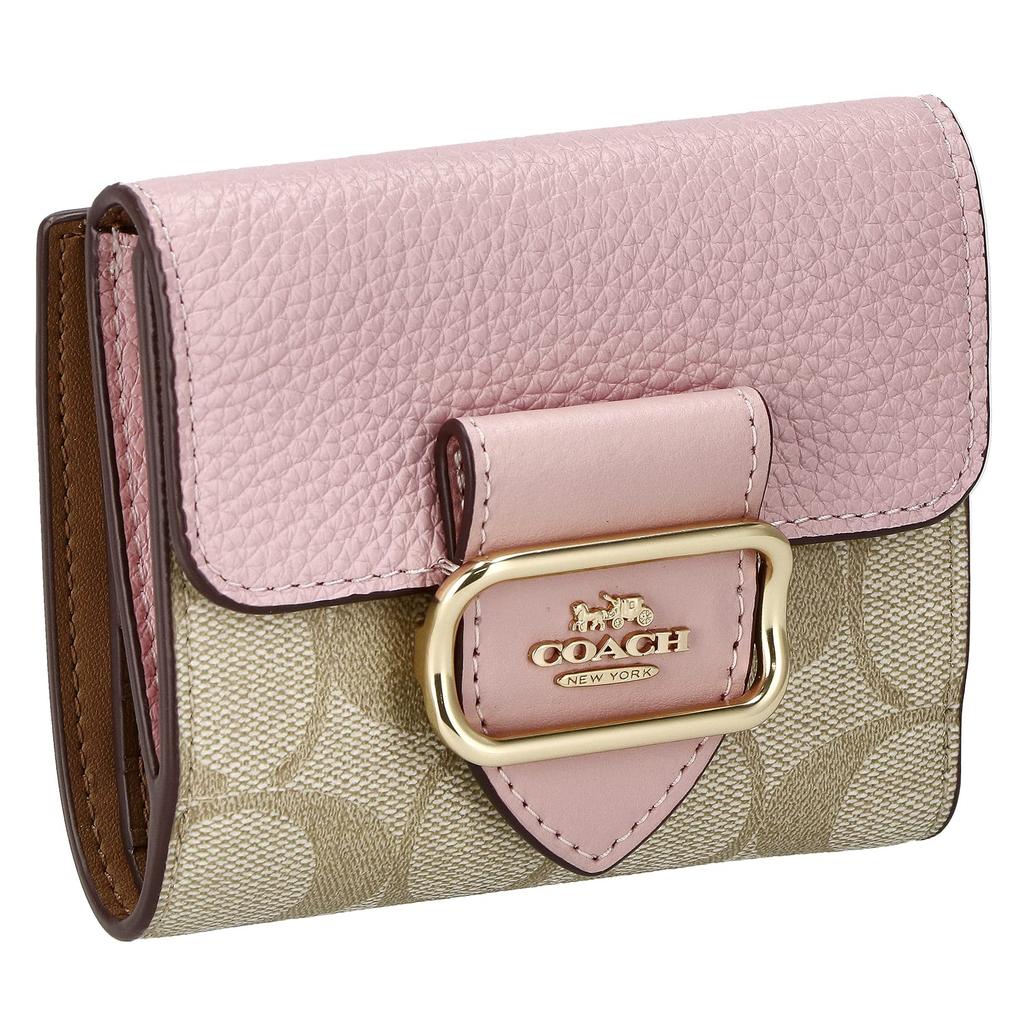 Bifold Wallet CF472 Signature LIGHT PINK [Coach] Women's KHAKI/POWDER [Item]