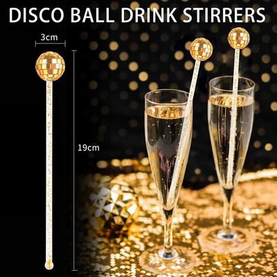 3cm Disco Ball Plastic Cocktail & Coffee Stirrer