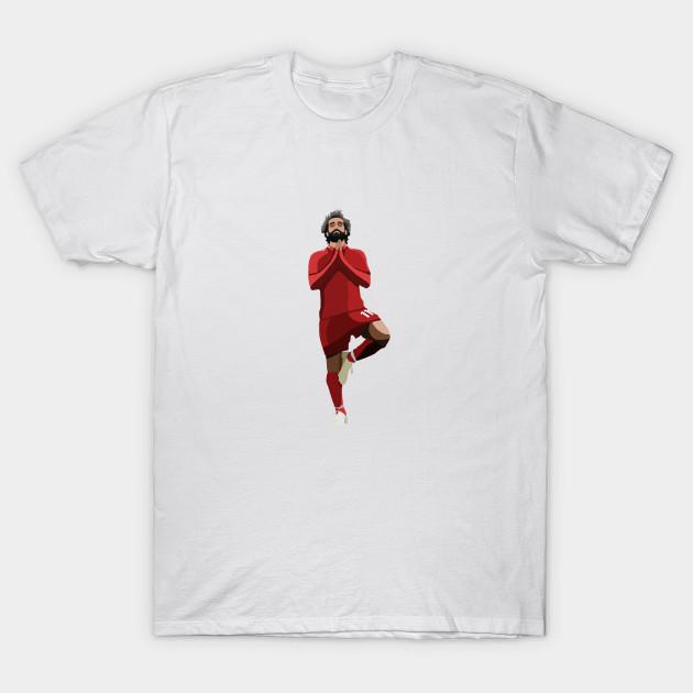 Men Black Print T-shirt Mo Salah No-Cut Transfer Paper Print Cotton Tshirt L белый